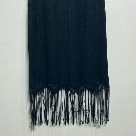 Sheri Martin Black Lace Midi Vintage Shift Dress Sz 4 - Picture 7 of 10